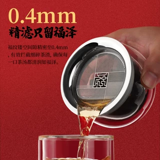 加厚新款双层隔热玻璃盖碗懒人手抓壶泡茶神器茶水分离杯