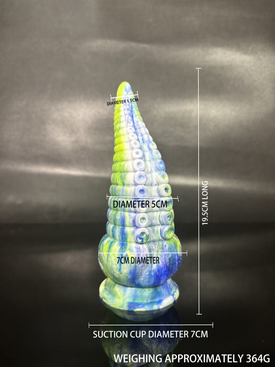 Jiuai Silicone Dildo for Adults, Small Anal Plug Style, Colorful Silicone — detail image 12