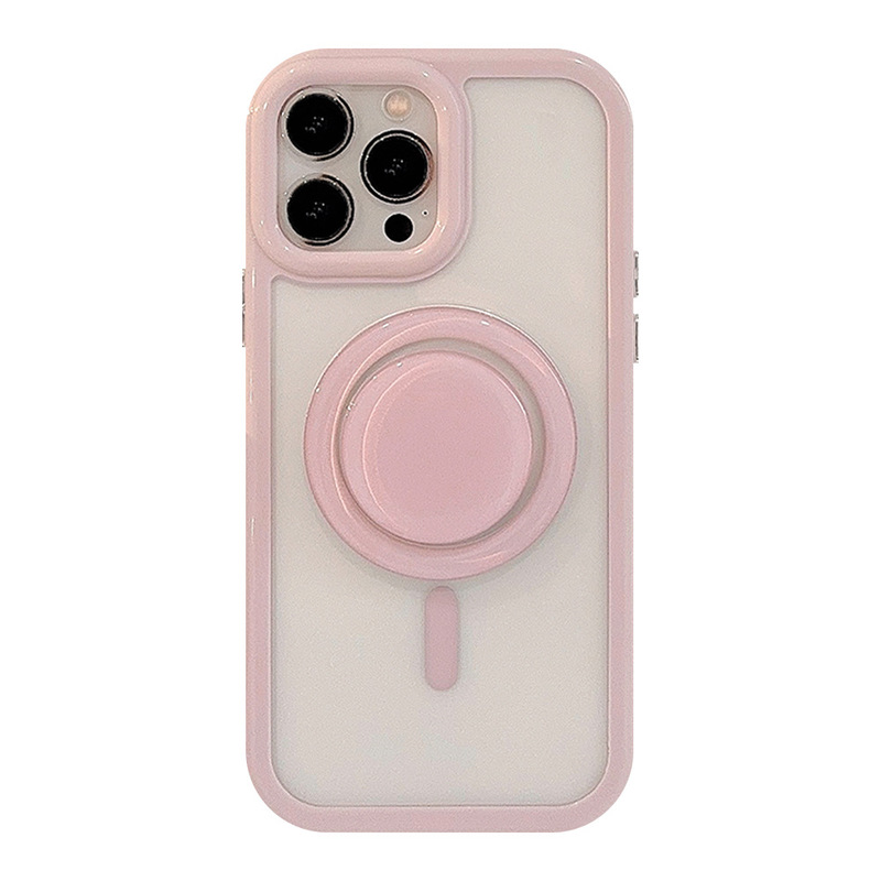 シンプルins純色磁気吸引スタンドiphone16アップル携帯ケース15pro max適用14アクリル13|undefined