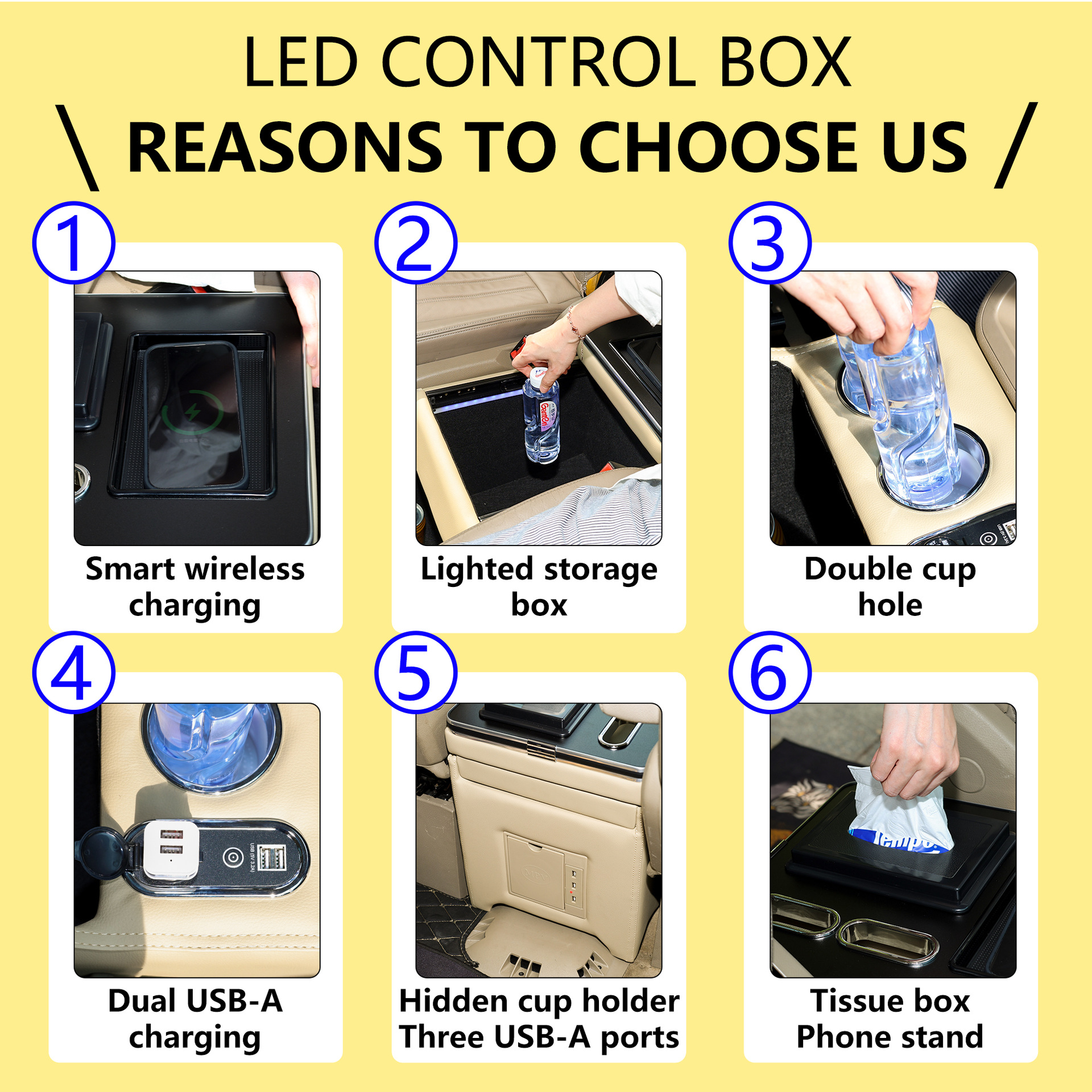 Suitable for modification of the central console storage armrest box of the Fujian Benz Viano 2010-2015 models