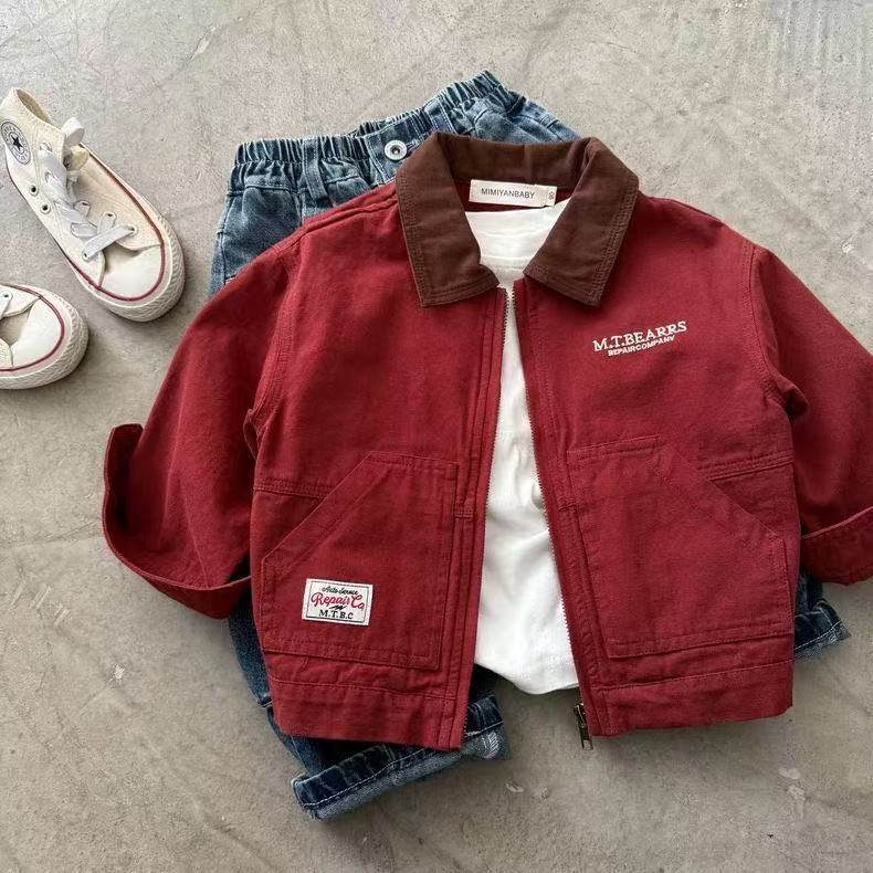 Boys' Jacket 2026 Spring New Style Korean Fashion Pure Cotton Jacket for Boys Casual Versatile Trendy Outerwear Boys' Jacket 2026 Spring New Style Korean Fashion Pure Cotton Jacket for Boys Casual Versatile Trendy Outerwear