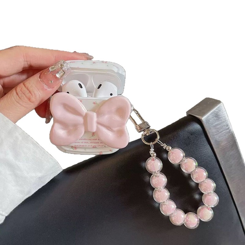 小碎花蝴蝶结适用airpods pro2苹果蓝牙无线波浪耳机套1/2/3/4代|undefined
