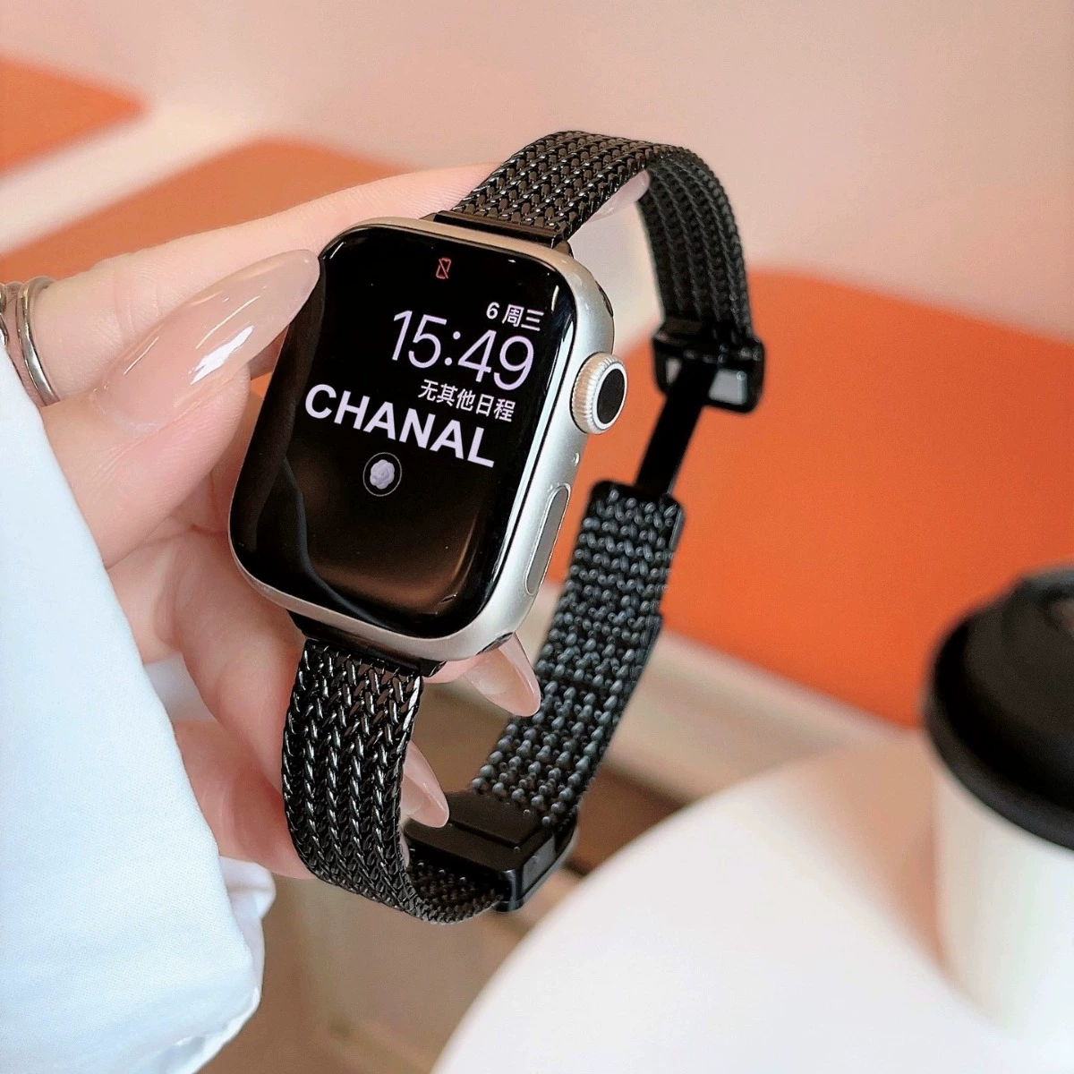 Подходит к AppleWatch магнитная карта блок тибетский тибетский Apple Watch стальной корпус Strive IWATCHS9S8S7