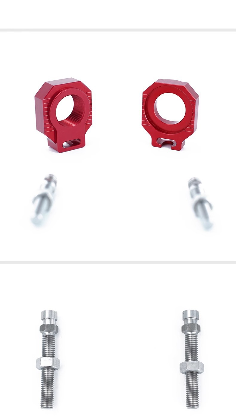 Suitable for AJ1 Off-road Motorcycle Original Accessories CNC Aluminum Alloy Chain Rear 0kg Chain Adjuster Left and Right Chain Adjustment Block