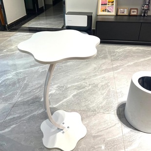 Cream Style Side Table Small Coffee Table Household Living Room Sofa Side Table Side Cabinet Side Table Modern Simple Bedroom Mobile Corner Table