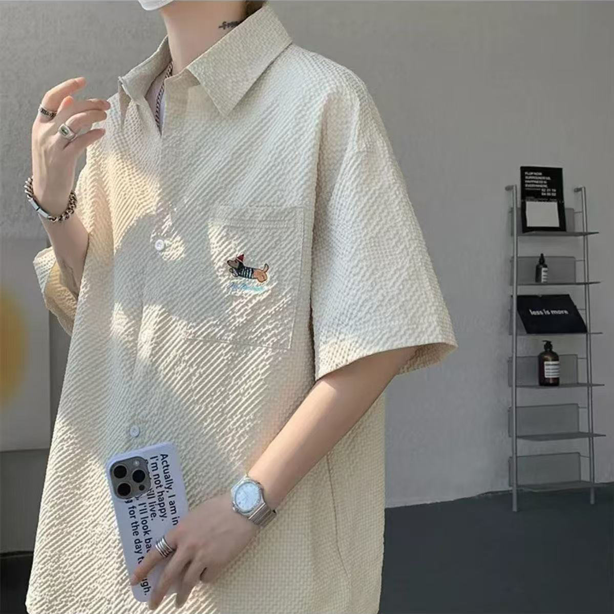 Camisas de perro de salchicha, camisas de hombre, camisas de polo, chaqueta, pantalones cortos de manga corta, comercio exterior, comercio exterior, mayorista transfronterizo