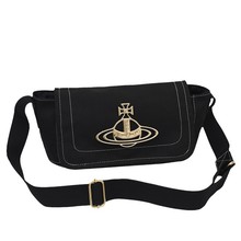 小众复古斜挎包女新款帆布土星包学院学生上课包通勤单肩邮差包