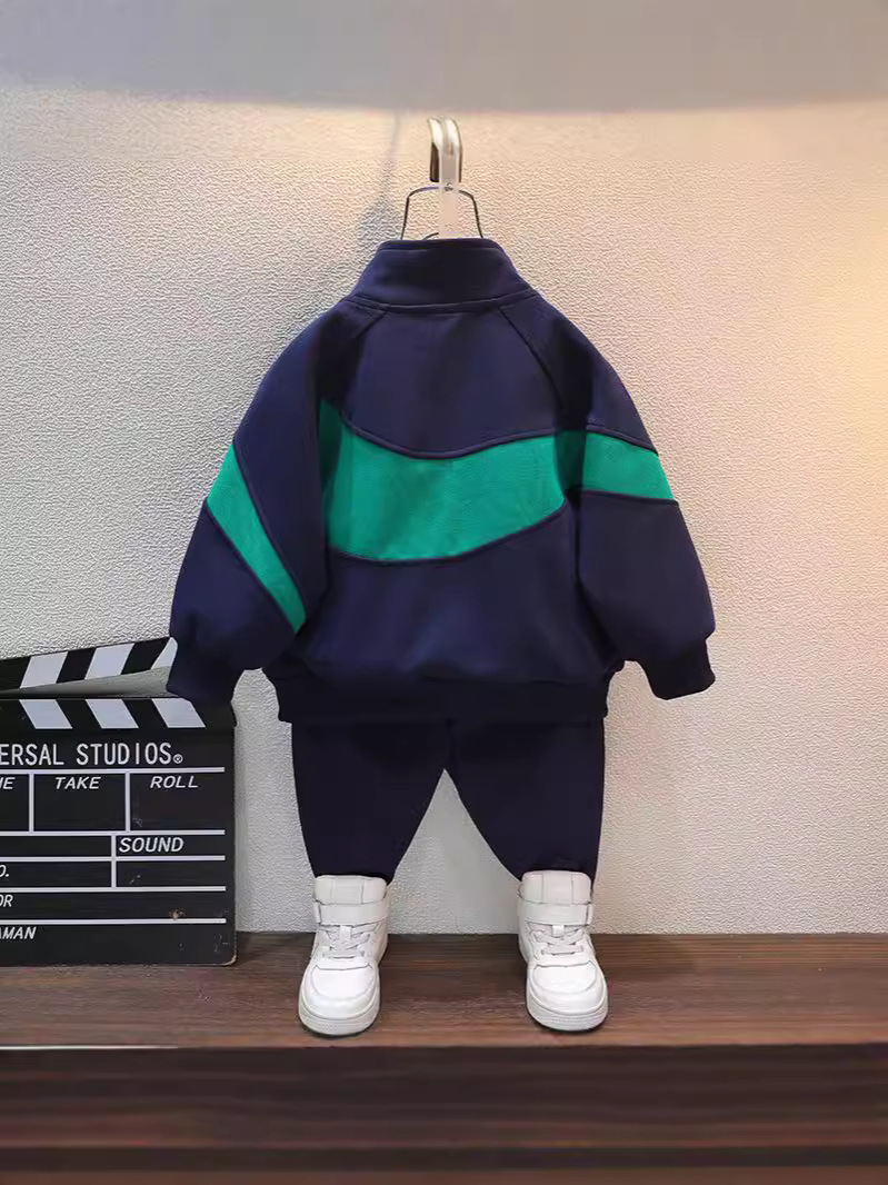 6390 Traje deportivo de otoño para niños 2025 nuevos modelos de primavera y otoño para niños pequeños y medianos