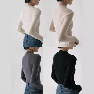 Ss Studio Heavyweight Machine Washable Turtleneck Knitted Bottoming Shirt for Women Autumn and Winter Bottoming Shirt Top