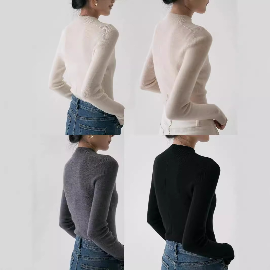SS STUDIO Heavyweight Machine Washable Turtleneck Knit Base Layer Top for Women, Autumn and Winter