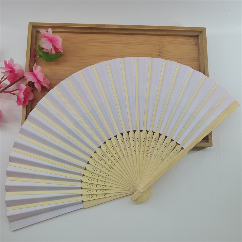 Fashion Bamboo Plastic Rainbow Color Folding Fan Wholesale display picture 14