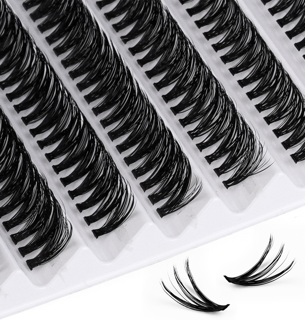 Cross-border segmented false eyelashes, 200 clusters of large-capacity European and American single clusters, 40P thick DIY self-grafted eyelashes undefined