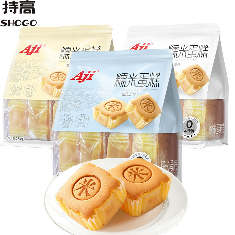 Aji糯米蛋糕264g 早餐下午茶小面包营养糕点心软糯香甜休闲零食品