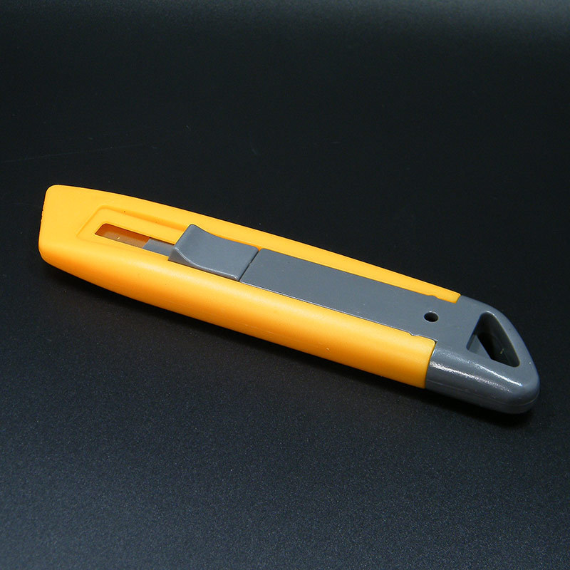 Cuchillo de apertura de caja de seguridad para desmontar artefactos mágicos de entrega rápida Cuchillo de seguridad de rebote automático Cuchillo de corte de papel corrugado Cuchillo trapezoidal