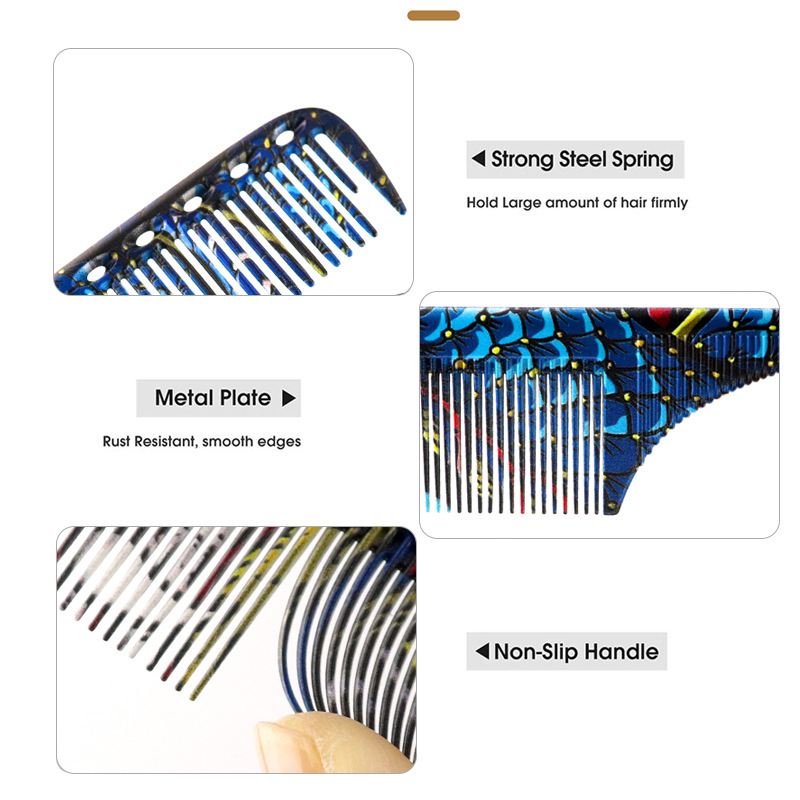 Suministro directo de fábrica escamas de dragón peine de corte de pelo de graffiti japonés peine de pelo punta de cola peine de pelo plano peine de corte de pelo peine de manzana