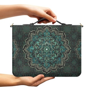 Colorful multicolor swirl flower pattern printing factory direct selling a generation of shoulder PU Bible bag