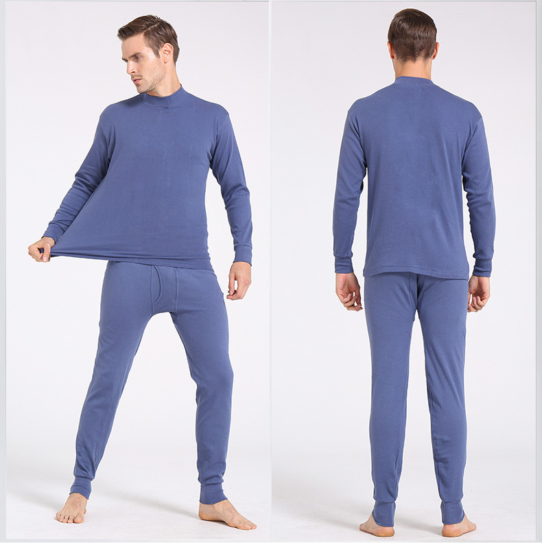 High-Elastic Men's Round-Neck Suit for Middle-Aged and Elderly Dads, Men's Ribbed Cotton Autumn Clothing Set, Direct Sales from the Manufacturer High-Elastic Men's Round-Neck Suit for Middle-Aged and Elderly Dads, Men's Ribbed Cotton Autumn Clothing Set, Direct Sales from the Manufacturer