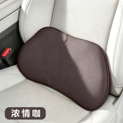 pillow, perforated breathable cushion, leather: Headrest - gap-waistrestdeep-love-coffee