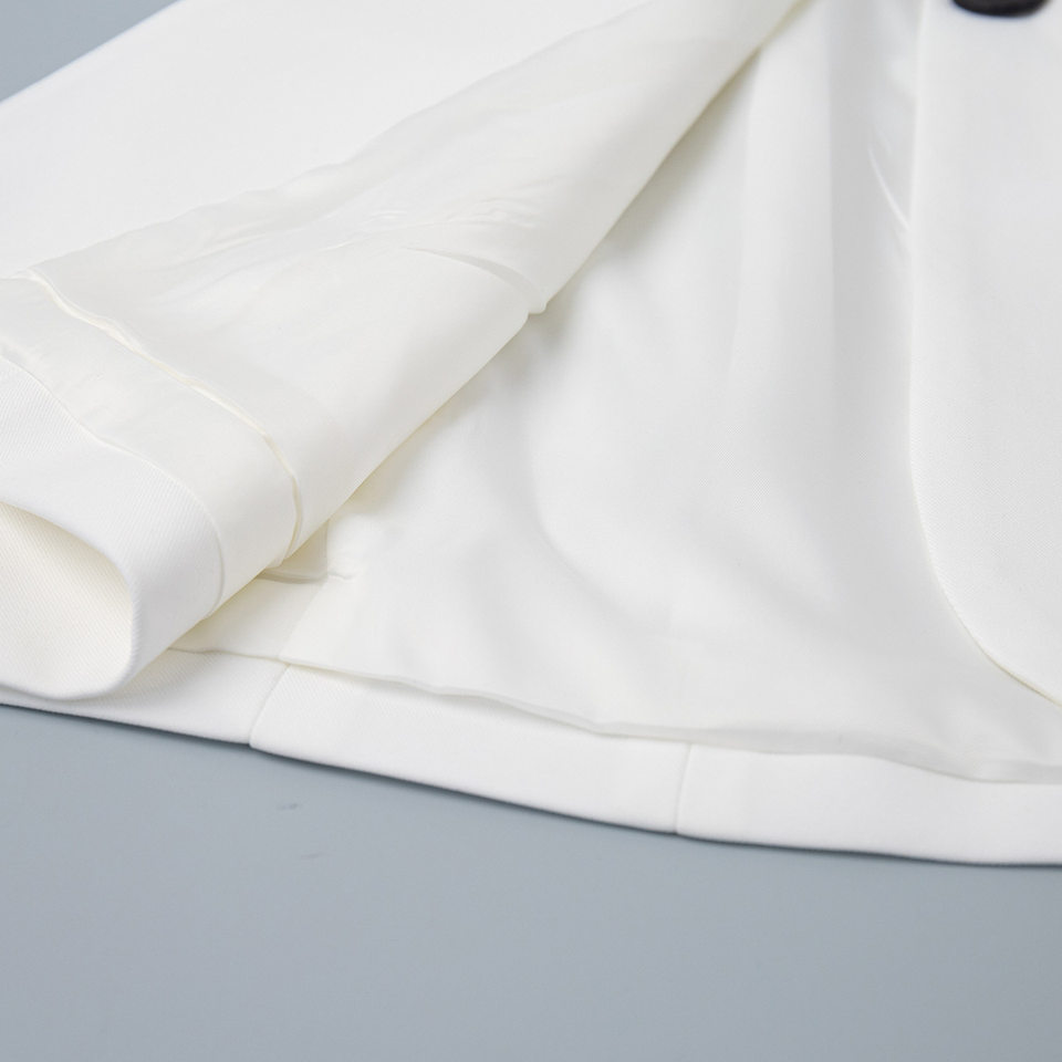 Áo vest nữ cổ chữ V dáng ôm eo tôn dáng, tay dài, phong cách công sở — Màu trắng, Màu đen, Màu đỏ rượu, màu nâu nhạt chi tiết 23