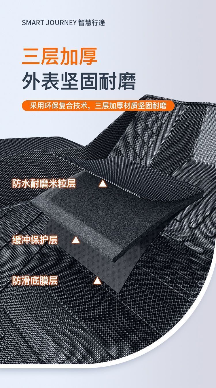 Suitable for Audi Q5L foot mat 2010-24 bag threshold TPE car foot mat surrounds the upper tpe trunk mat