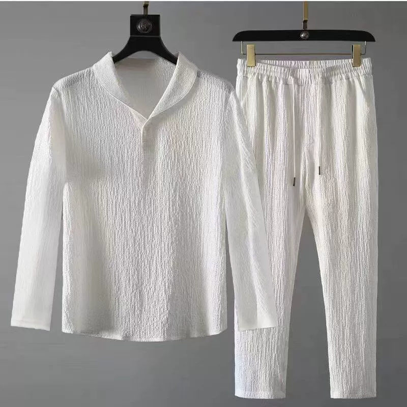 Light and thin demi-season set, shirt, Spring/Fall 2024 model
