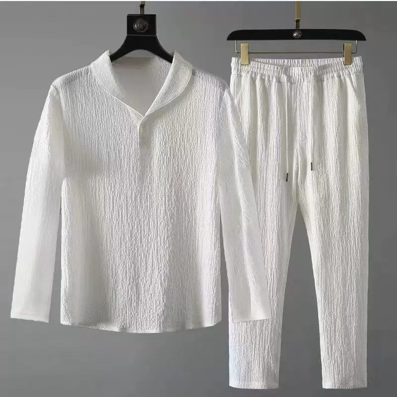 Light and thin demi-season set, shirt, Spring/Fall 2024 model