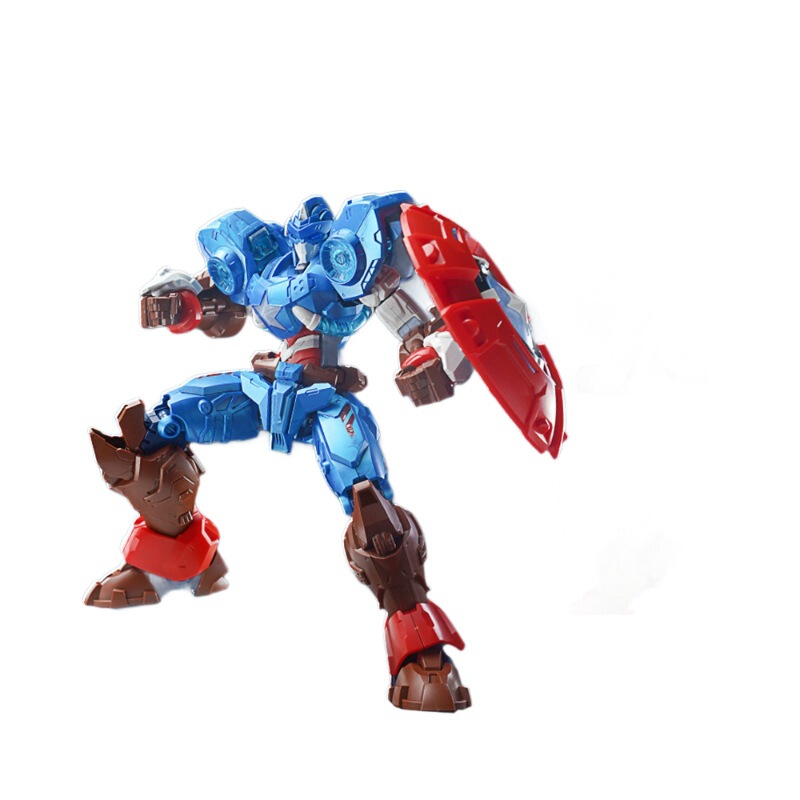 素晴らしいビルディングブロックマーベルメカ第 1 エディションスーパースターエディションキャプテンアメリカ組み立てモデルトール人形少年フィギュア|undefined