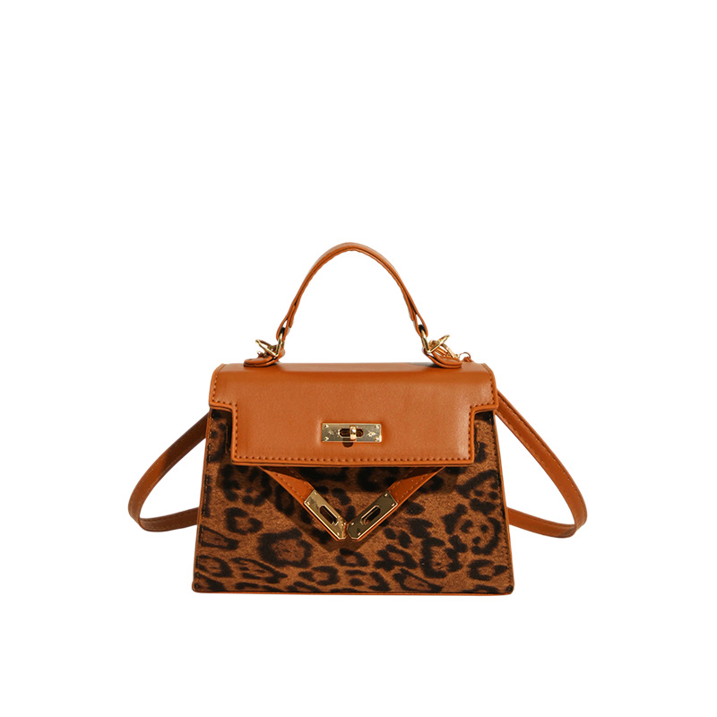 Bolso de impresión de leopardo retro 2026 invierno nuevo estilo de moda bolso Kelly nicho de alta calidad bolso de hombro universal