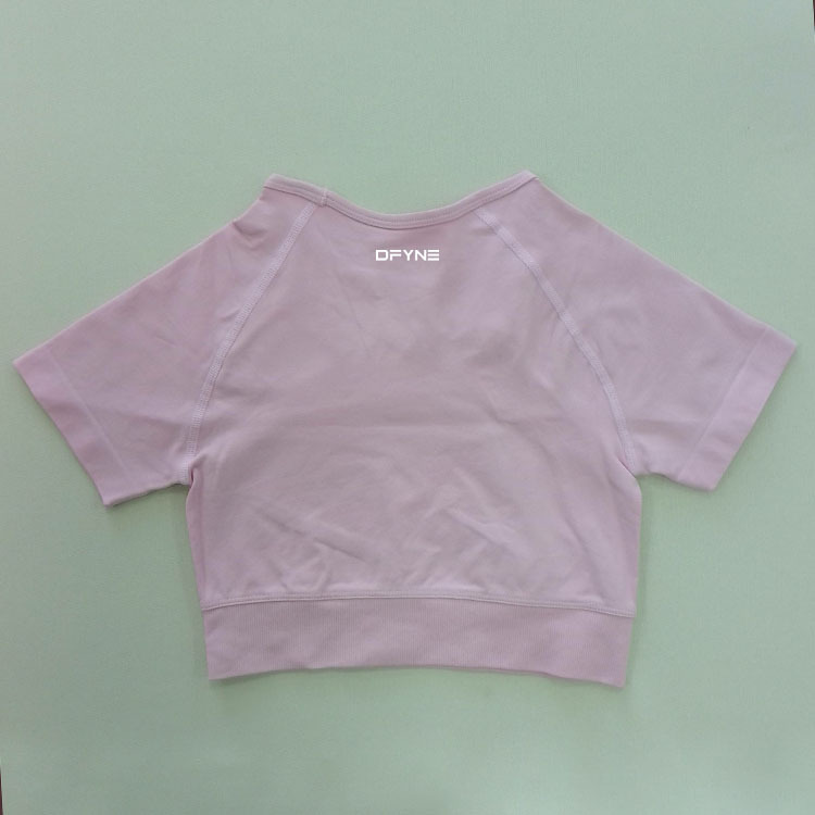 DFYNE Quick Drying Yoga Top For Sports Fitness Slimming Short-Sleeved Moisture Wicking Top_desvips.com