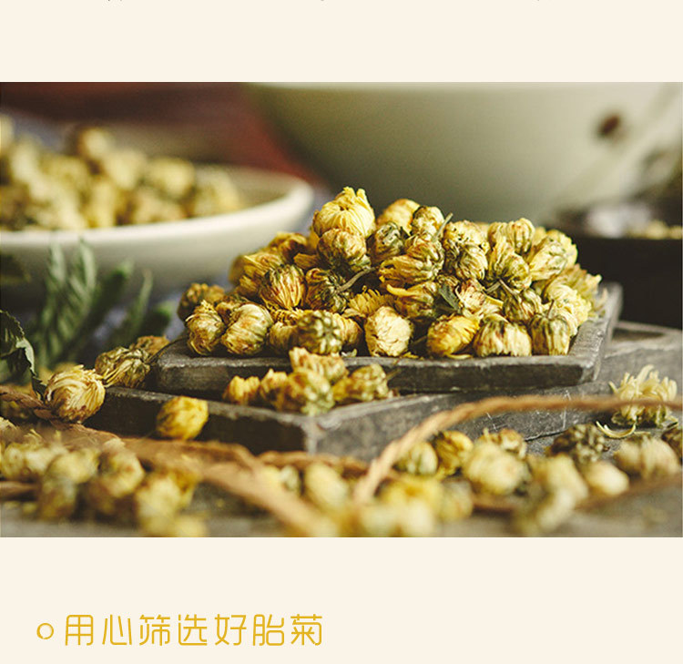 Dried Chrysanthemum Bud Tea Tai Ju Floral Herbal Tea Loose Flower Tea 40g Can preparation