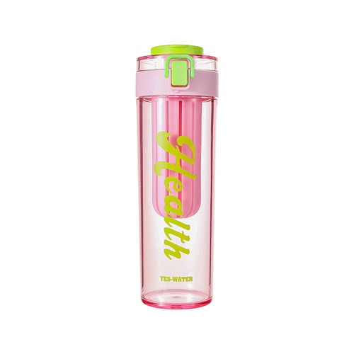 Fashion printed plastic water cup tea and water separated direct drinking portable student water cup space cup gift wholesale customization