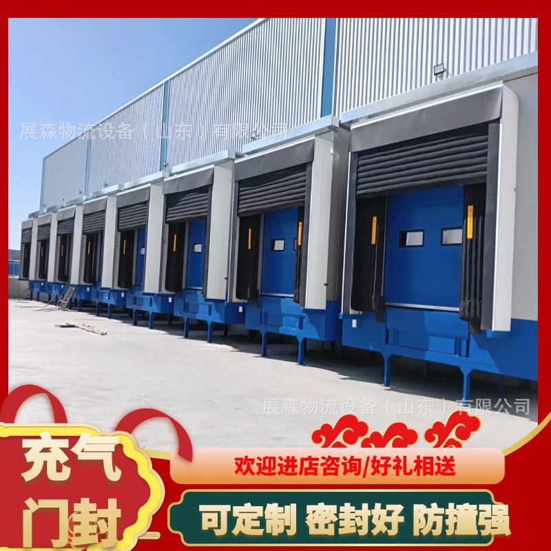 充气密封防撞门罩 疾控中心冷库物流密封充气门封 物流装卸口门封