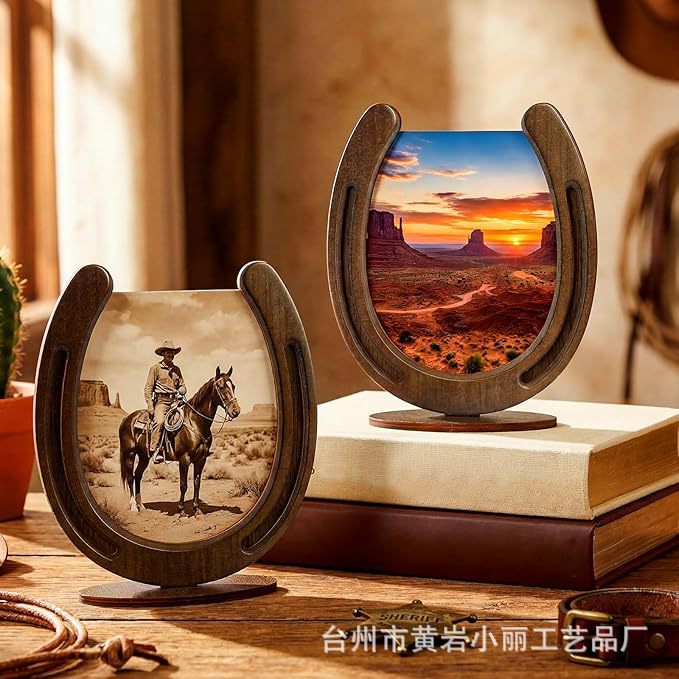 Cross-Border Popular Product: Western Cowboy Style Wooden Photo Frame, Creative Desktop Ornament, Vintage Home Decoration Craft Cross-Border Popular Product: Western Cowboy Style Wooden Photo Frame, Creative Desktop Ornament, Vintage Home Decoration Craft