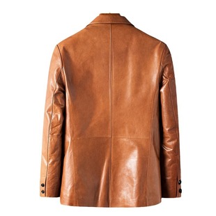 2024 Young and Middle-Aged Leather Suit Men's Genuine Leather Sheepskin Haining New Leather Jacket Casual Single Leather Suit Jacket