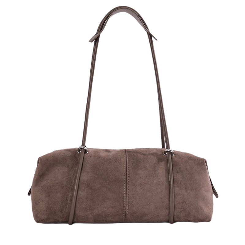 Studded Faux Suede Zip Pillow Shoulder Bag 5