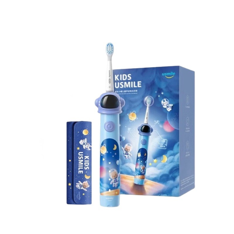 usmile 子供用電動歯ブラシ スマイルプラス防虫小型ラウンドスクリーンベビー成長ブラシ Q3S 小さなキャップブラシ 3-12|undefined