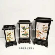 高档树脂兰花专用套盆仿紫砂方形控根兰花盆蝴蝶兰大号中国风花盆