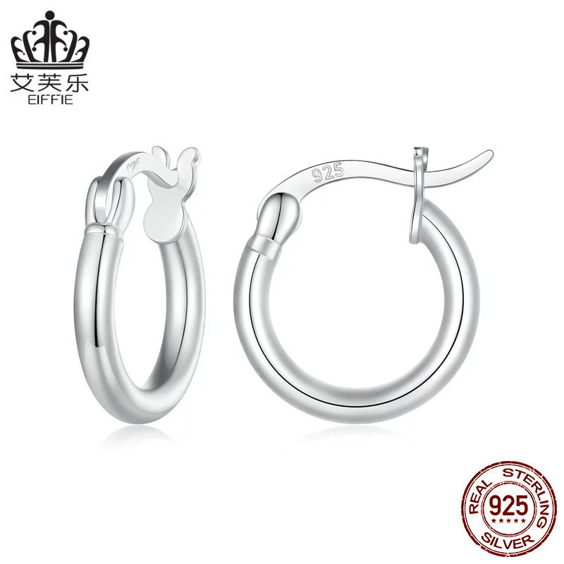 Подарочные серьги Eva Life Genuine earrings, платиновый аксессуар, 925 образец серебра, простой и элегантный дизайн