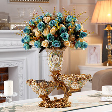 欧式奢华花瓶摆件餐桌创意多功能花插客厅复古装饰品电视柜花器