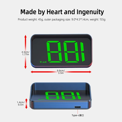 Vehicle HUD: Speedometer KM/MPH High-Definition Display