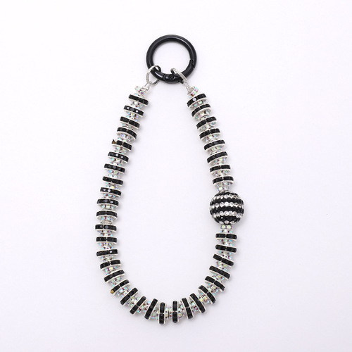 Hot selling light luxury style diamond-encrusted mobile phone chain mobile phone case pendant pendant diamond ring ceramic mobile phone lanyard anti-lost mobile phone rope
