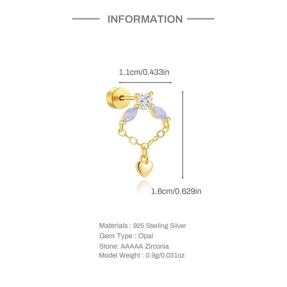 1g Weight Ear Studs Classification Ear Cartilage Rings & Studs Piercing Type 1 Piece Quantity Daily Occasion 925 Sterling Silver Material Geometric Pattern All Seasons Season Unisex Gender Elegant Style 1 Piece Ear Cartilage Rings & Studs Elegant Geometric 925 Sterling Silver Ear Cartilage Rings & Studs 8