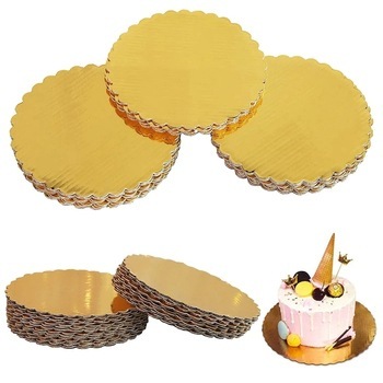 Circular cake board 6-8 inch white paper food packaging tray corrugated circular cake base