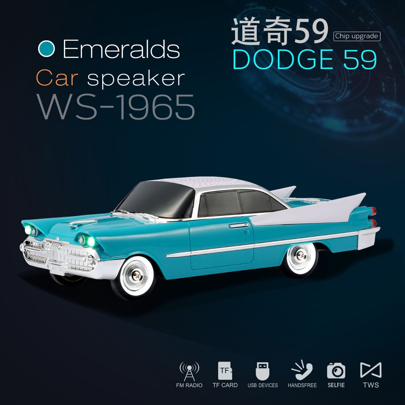 altavoces bluetooth transfronterizos radio FM portátil llamadas domésticas modelo de automóvil retro subwoofer sonido juguetes de regalo