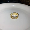 Zirconium, one size advanced ring, universal fashionable jewelry, simple and elegant design, light luxury style, high-quality style, on index finger, internet celebrity, wholesale
