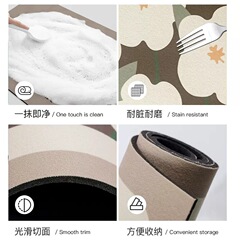 簡約小花硅藻泥地墊家用吸水速干門墊浴室衛生間進門門口防滑腳墊