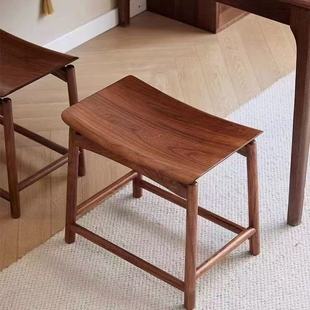 Old Elm Tea Stool, Zen Solid Wood Shoe Changing Stool, Guzheng Stool, Dressing Stool, Horseshoe Ingot Stool, Low Stool, Small Bench for Living Room