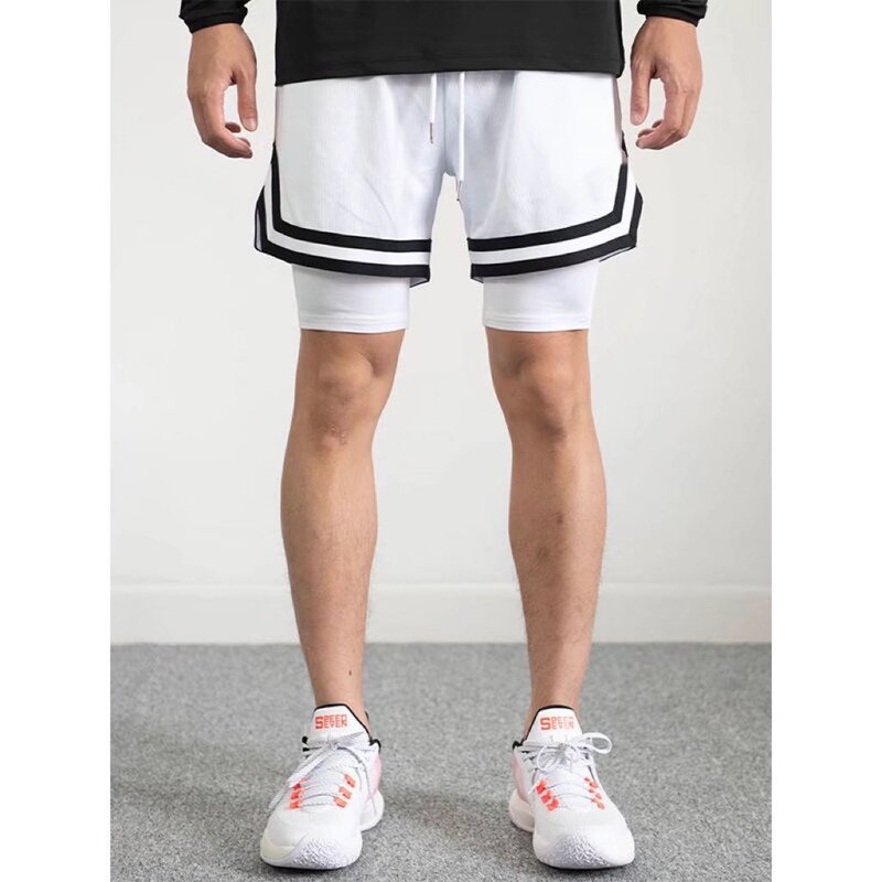 Summer Sports Shorts Casual Men's Five-point Pants Beach Pants Trendy Loose Large Size Breathable Trendy Basketball Pants for Men