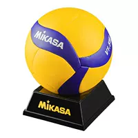 Мини-волейбол Mikasa V1.5W Коллекционный фирменный орнамент Маленький волейбол, сшитый на машинке, с подставкой.