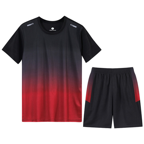 Suit Men's Short-sleeved Shorts Casual Running Wear Short-sleeved T-shirt Men's Casual Sports Wear Suit Men
